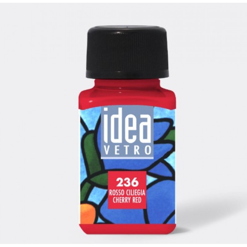 Χρώμα Για Γυαλί Cherry Red 60ml Maimeri Idea Vetro