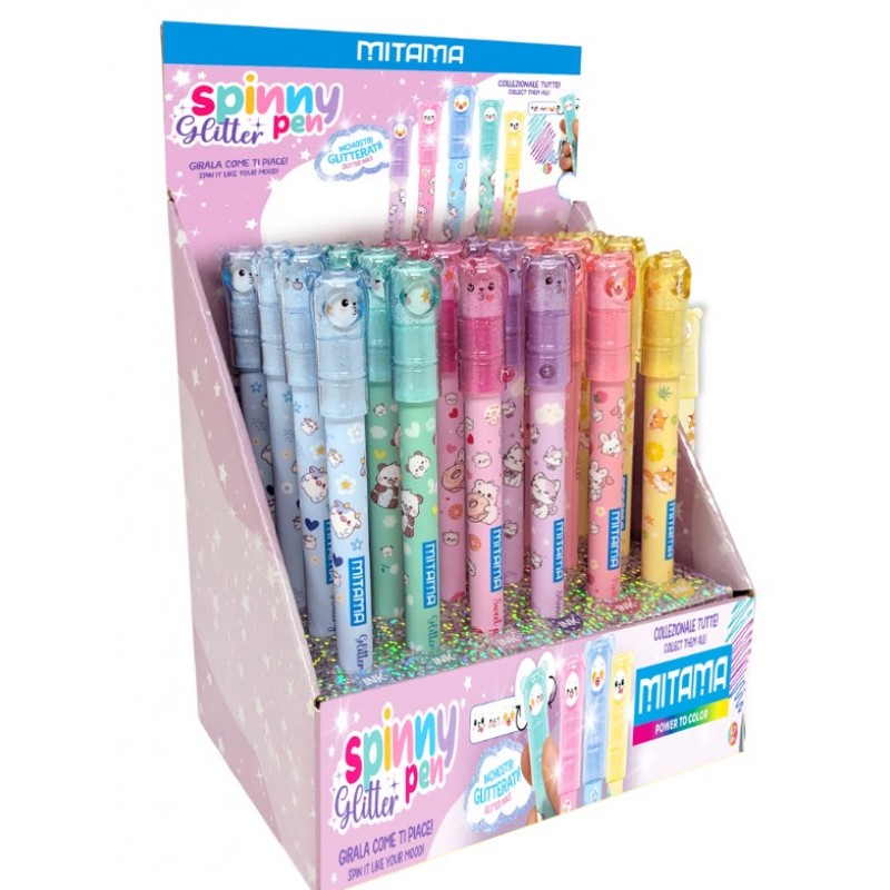 Στυλό Gel Spinny Glitter 1Τμχ Countertop Display Mitama 