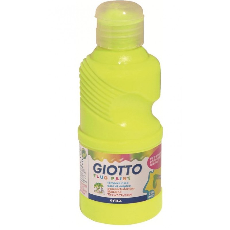 Τέμπερα Πράσινο Φωσφορούχο 250ml Μπουκάλι Giotto