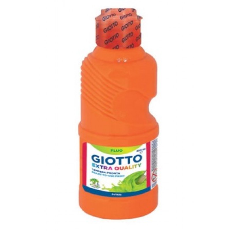 Τέμπερα Πορτοκαλί Φωσφορούχο 250ml Μπουκάλι Giotto 