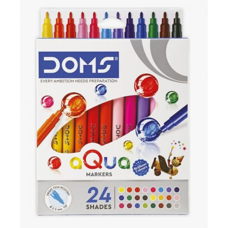 Μαρκαδόροι Aqua Water Colour Pens 24τμχ Doms 
