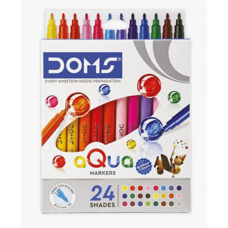 Μαρκαδόροι Aqua Water Colour Pens 24τμχ Doms 