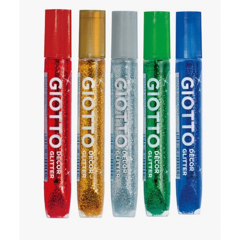 Κόλλα Glitter Decor Πολύχρωμη 10.5ml Giotto 
