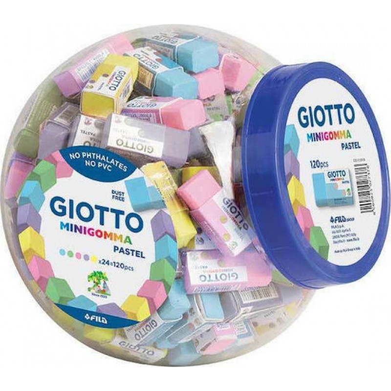Giotto Γόμα για Μολύβι Mini Pastel Dust Free (Διάφορα Χρώματα)