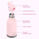 Μπουκάλι Θερμός 460ml Κουνέλι Bestie Bunny Graffiti