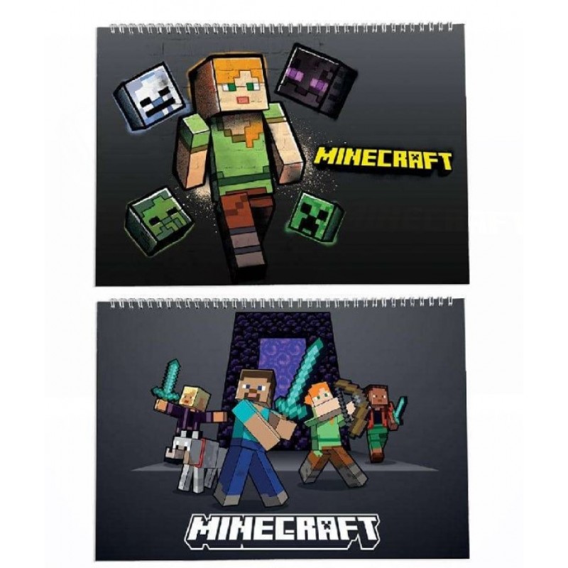 Μπλοκ Ζωγραφικής A4 Minecraft Διάφορα Σχέδια 1Τμχ 30 Φύλλων Graffiti