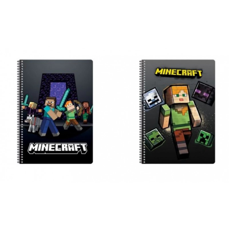 Τετράδιο Σπιράλ Minecraft 2 Θεμάτων - 2 Σχέδια Graffiti