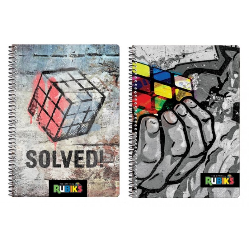 Τετράδιο Σπιράλ RUBIK'S 2 Θεμάτων - 2 Σχέδια Graffiti