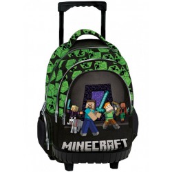 Τροχήλατο Σακίδιο πλάτης Minecraft Squad Δημοτικού Graffiti 