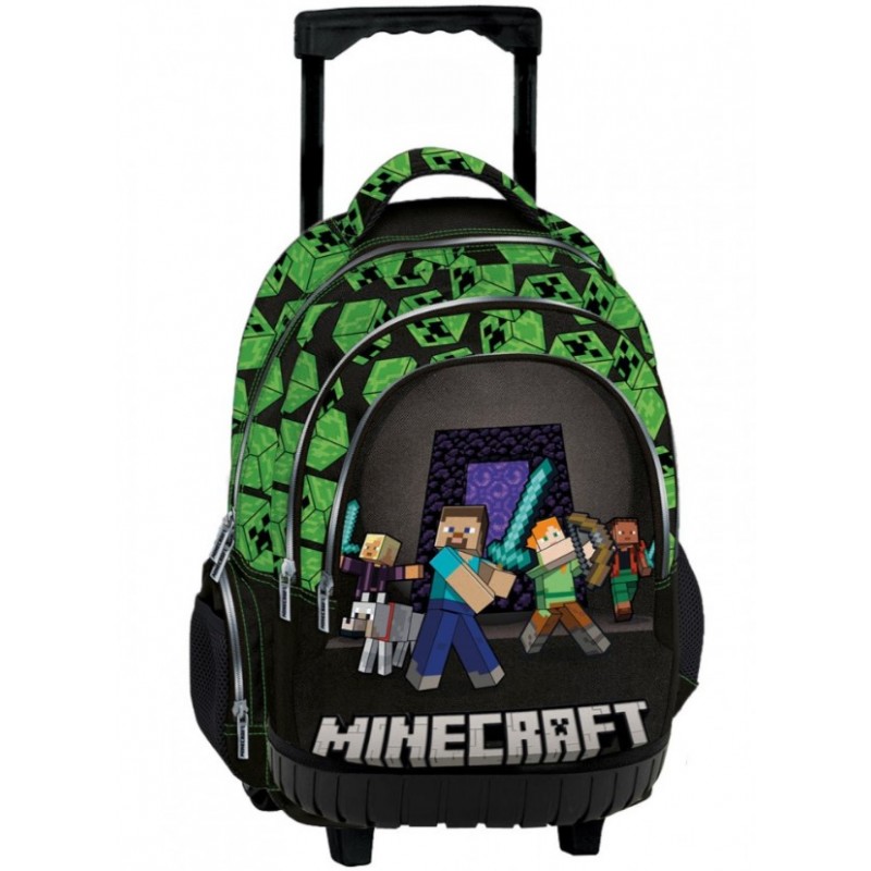 Τροχήλατο Σακίδιο πλάτης Minecraft Squad Δημοτικού Graffiti 