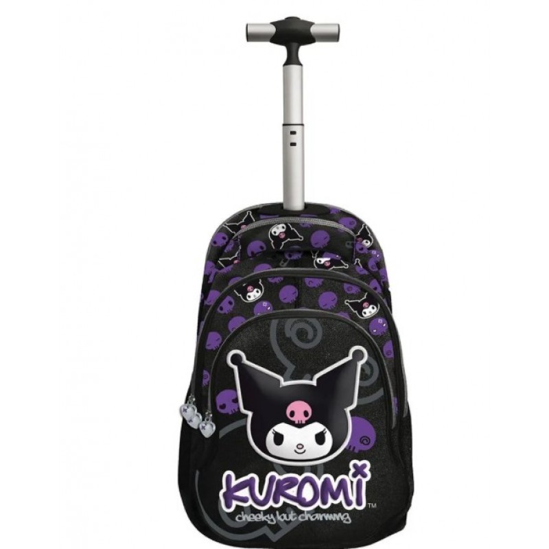 Σχολική Τσάντα Τρόλεϊ Δημοτικού Jolt Kuromi Μαύρη Graffiti 