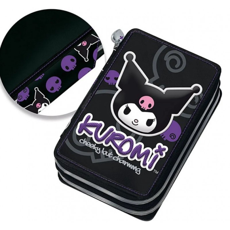 Κασετίνα Γεμάτη Jolt Kuromi 2 Θήκες Μαύρη Graffiti 