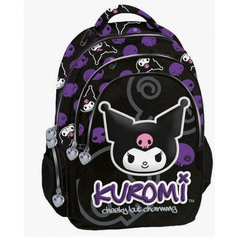 Σχολική Τσάντα Πλάτης Δημοτικού Jolt Kuromi  Πολύχρωμη με Θήκη για Παγούρι 2026 Graffiti