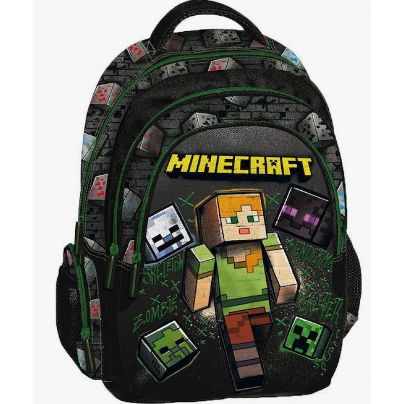  Σχολική Τσάντα Πλάτης Δημοτικού Minecraft Graffiti