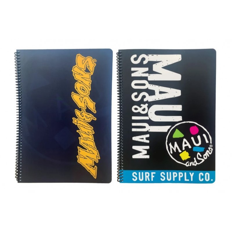 Τετράδιο A4 Σπιράλ 2 Θεμάτων Maui Logo-Surf Supply 2 Σχέδια Gim 