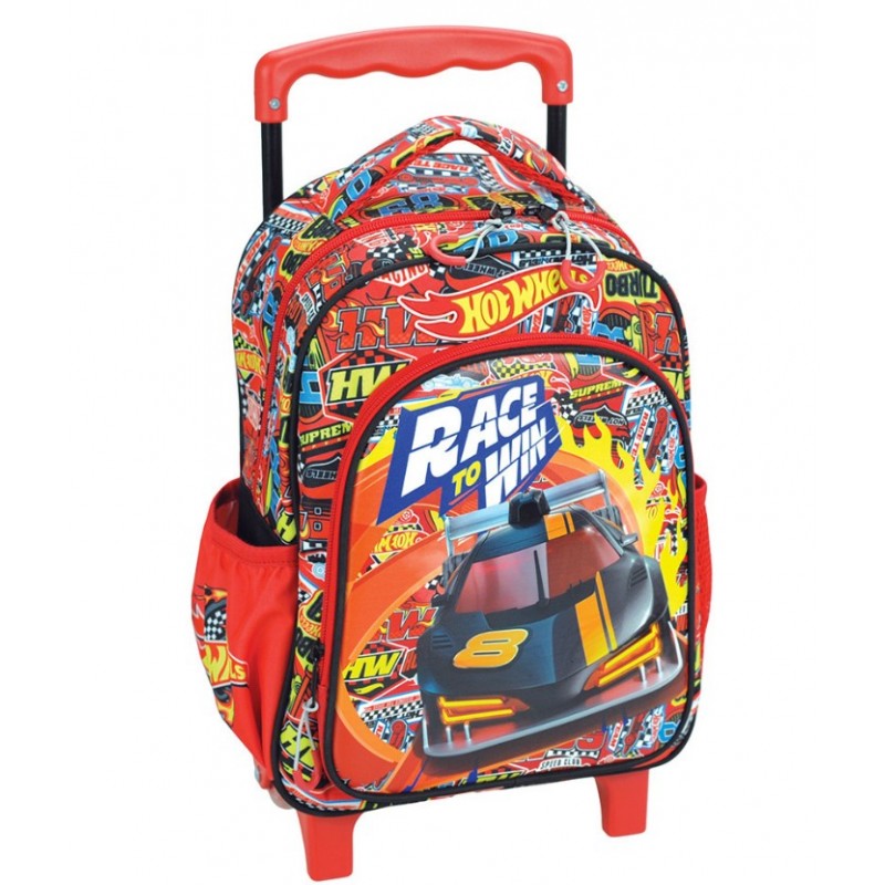 Σχολική Τσάντα Τρόλεϊ Νηπιαγωγείου Hot Wheels Race To Win Gim