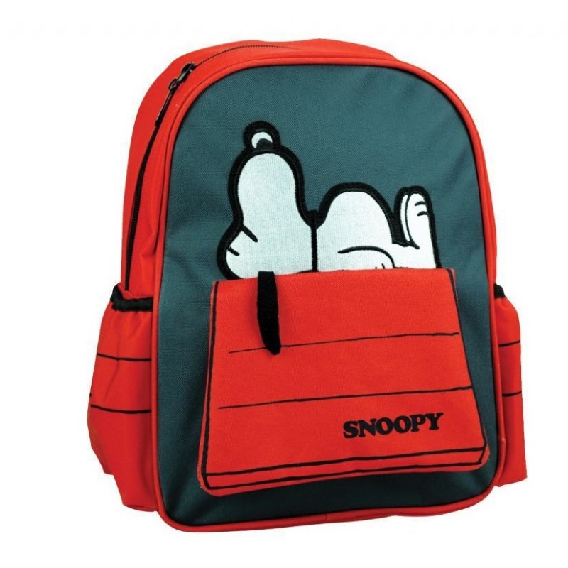 Σχολική Τσάντα Πλάτης Νηπιαγωγείου Peanuts Snoopy Με Θήκη Για Παγούρι Gim 