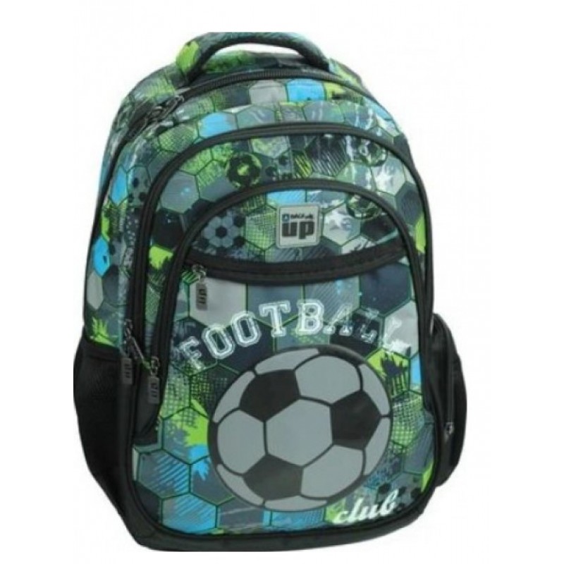 Σχολική Τσάντα Πλάτης Δημοτικού Football Πράσινη 30lt Back Me Up Gim 