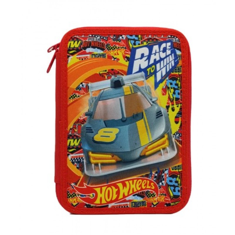 Κασετίνα Διπλή Γεμάτη Hot Wheels Race To Win Gim 