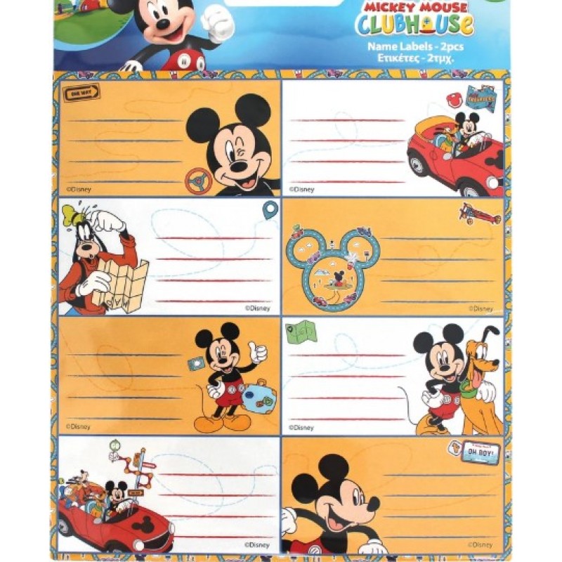 Ετικέτες Σχολικές Αυτοκόλλητες Mickey Gim 