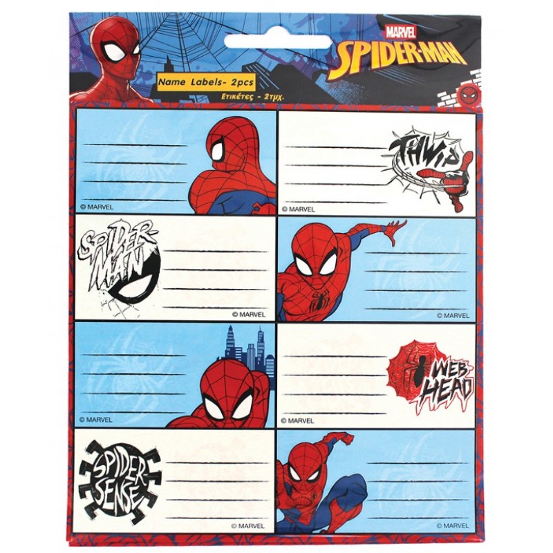 Ετικέτες Σχολικές Αυτοκόλλητες Spiderman Gim
