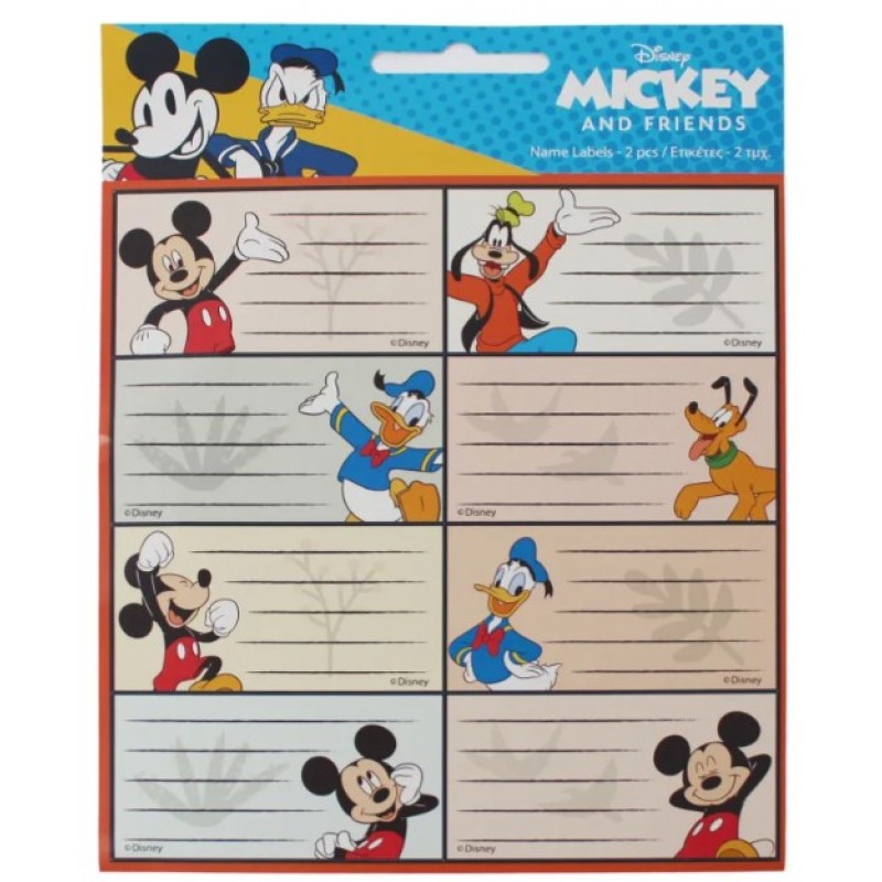 Σχολικές Αυτοκόλλητες Ετικέτες Mickey Gim