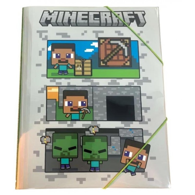 Φάκελος Με Λάστιχο A4 Minecraft Gim 
