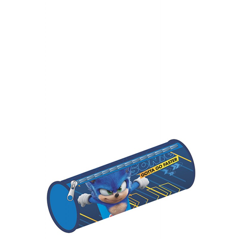 Κασετίνα Βαρελάκι Μπλε 1 Θήκη Sonic Gim