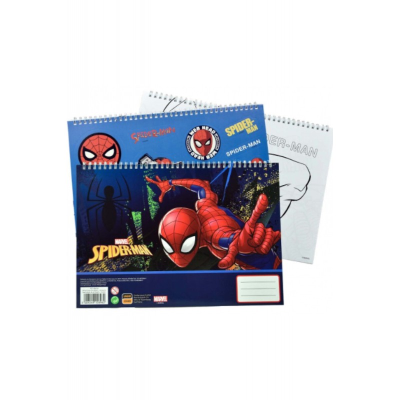 Μπλοκ Ζωγραφικής 23x33Εκ Spiderman 40Φ+stic Gim