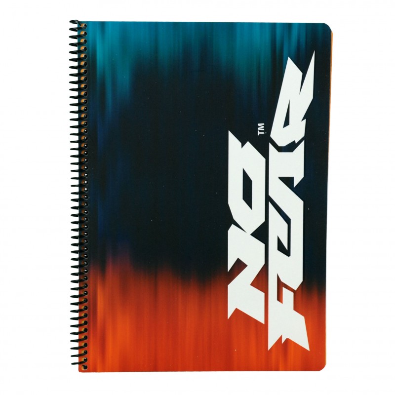 Σπιράλ Τετράδιο Ριγέ A4 No Fear Fluo Lion-Gradient Blue 70 Φύλλων 2 Θεμάτων 2 Σχέδια Back Me UP 