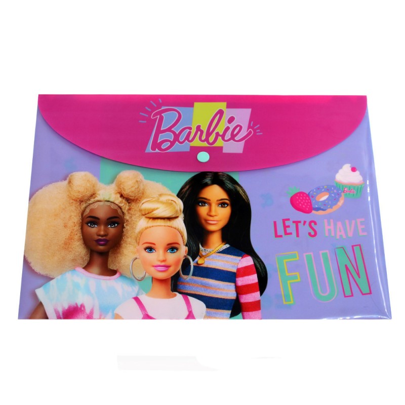 Φάκελος Κουμπί Α4 PP Barbie Gim