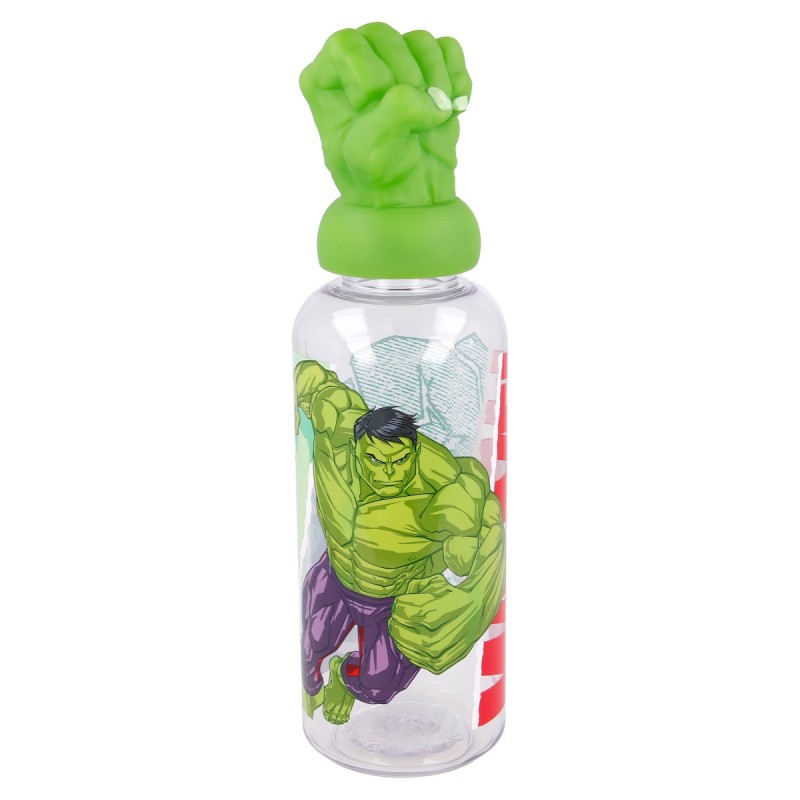 Πλαστικό Παγούρι Stor 3D Hulk Collage Πράσινο 560ml Gim