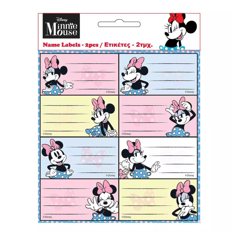 Ετικέτες Τετραδίων Minnie 2Τμχ Gim