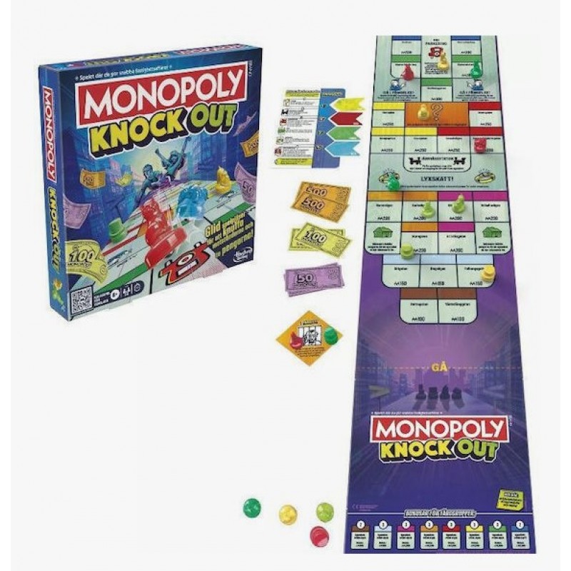 Επιτραπέζιο Παιχνίδι Monopoly Knockout 8+ Ετών Hasbro
