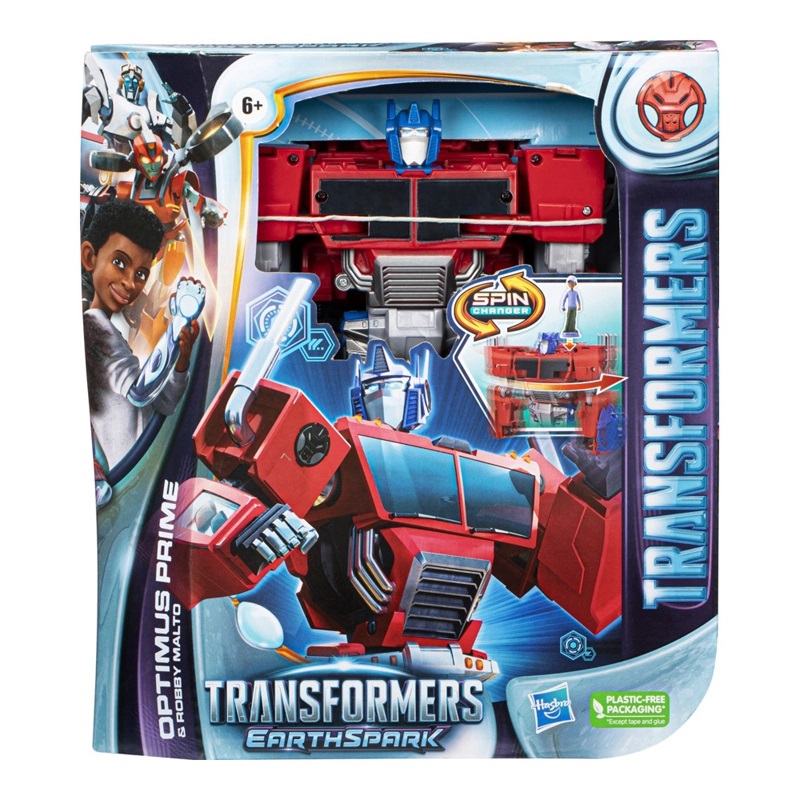 Transformers Earthpark Spin Changer Optimus Prime & Robby Malto Hasbro