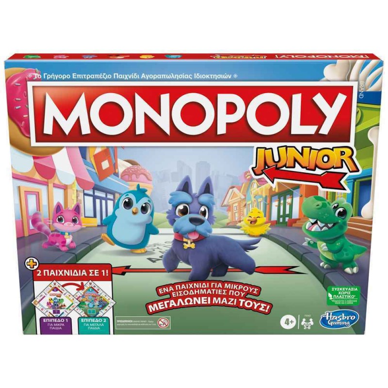 Επιτραπέζιο Παιχνίδι Monopoly Junior 2 Σε 1 Hasbro 