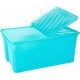 Κουτί Αποθήκευσης Πλαστικό με Καπάκι Μπλε Nak 92L 70x46x34εκ Homeplast 