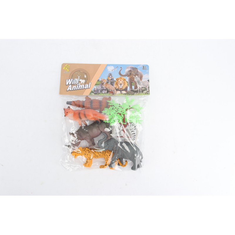 Σετ Ζώα Της Ζούγκας 6τμχ Με Δέντρο Lazarid