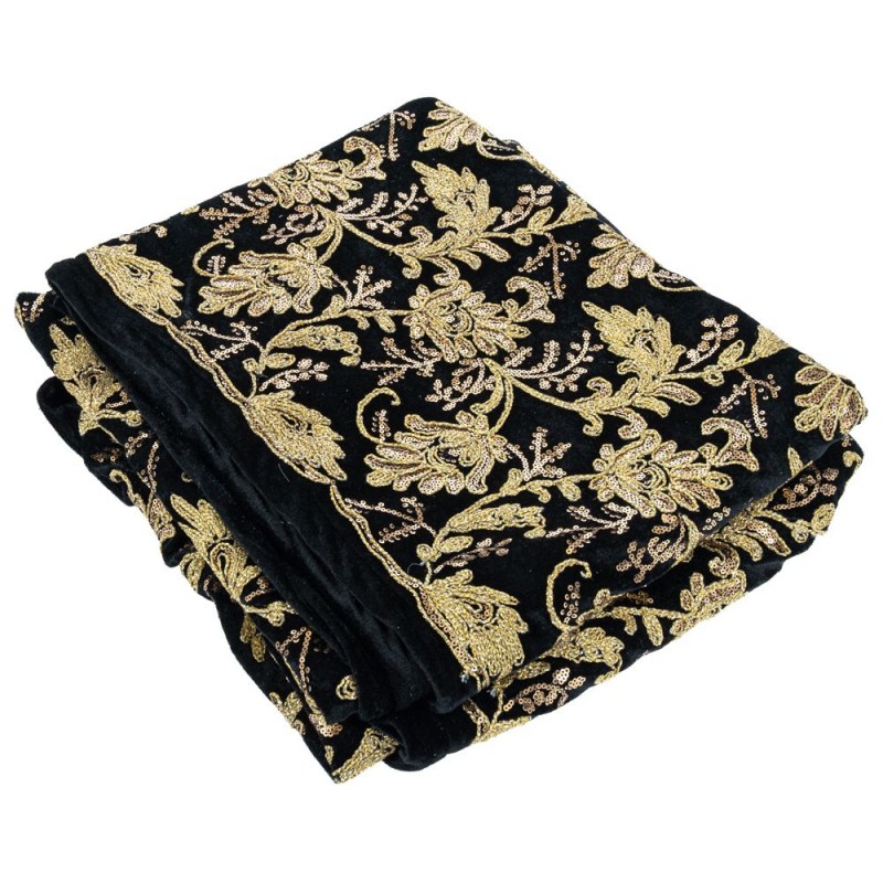 Ύφασμα Luxury Rose Df Loneta Foil 150Εκx3M Μαύρο Χρυσό Iliadis