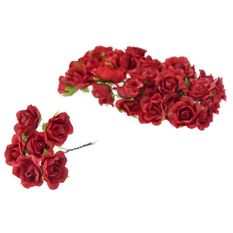 Μπουκέτο με Κόκκινα Τριαντάφυλλα Σετ των 6 Τεμαχίων 4.5x4.5x5εκ