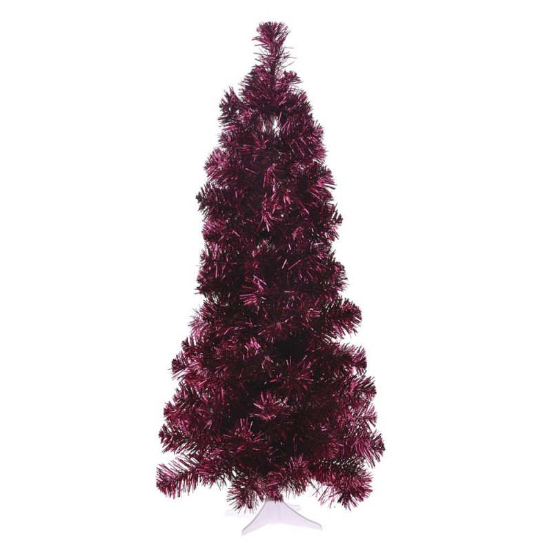 Χριστουγεννιάτικο Δέντρο Μωβ Slim 75εκ με Πλαστική Βάση