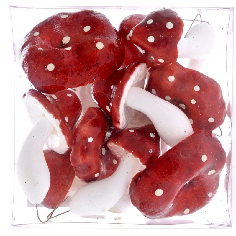 Χριστουγεννιάτικο Διακοσμητικό Λουλούδι Μανιτάρια 7-9Εκ Iliadis