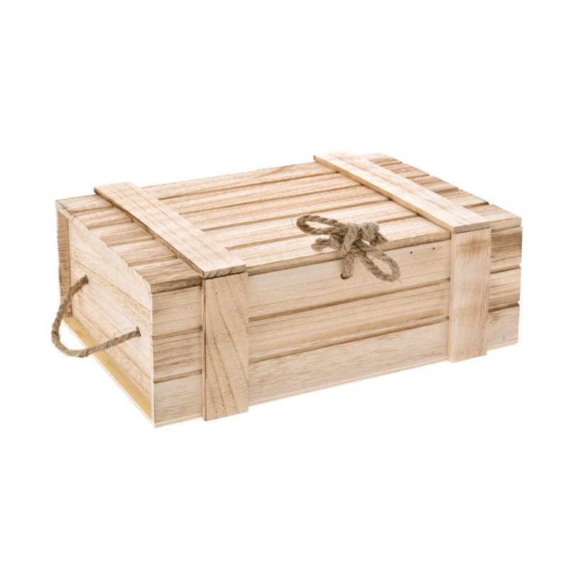 Κουτί Ξύλινο με Καπάκι Φυσικό 42x29x18εκ Iliadis 