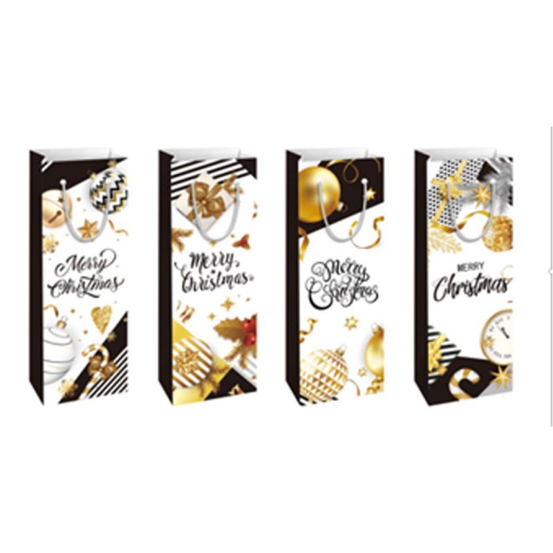 Μπουκαλοθήκη 12x9x36 4 Σχέδια Χρυσό - Μαύρο Iliadis