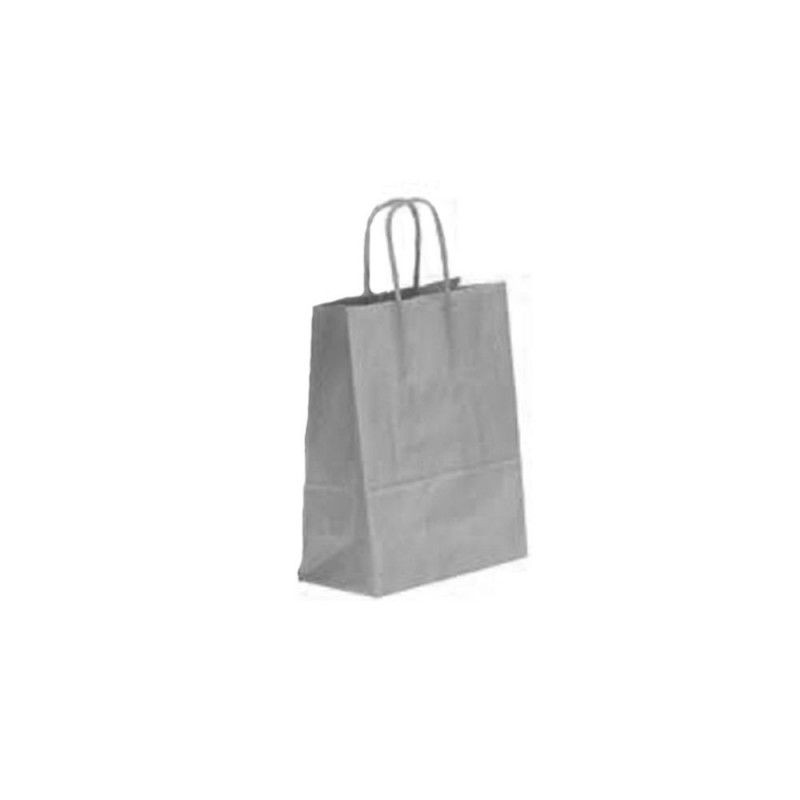 Γκρι Σακούλα Στριφτό Χέρι 25x33x12Eκ Iliadis