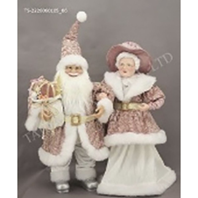 Ζευγάρι Ροζ Mr And Mrs Santa 65Eκ Σετ 2