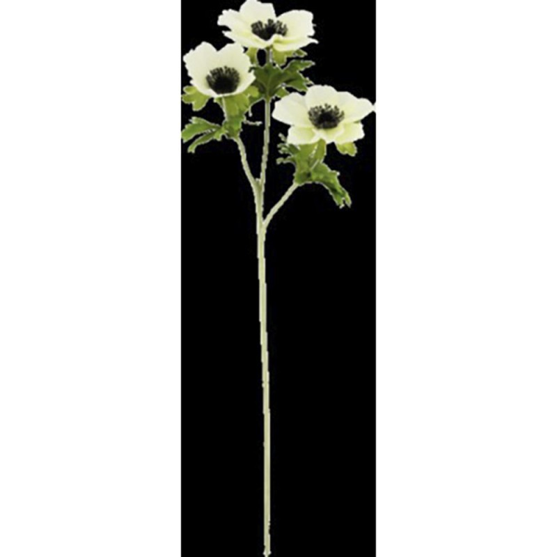 Κλαδί Λευκή  Ανεμώνη 56Εκ Με 3 Άνθη