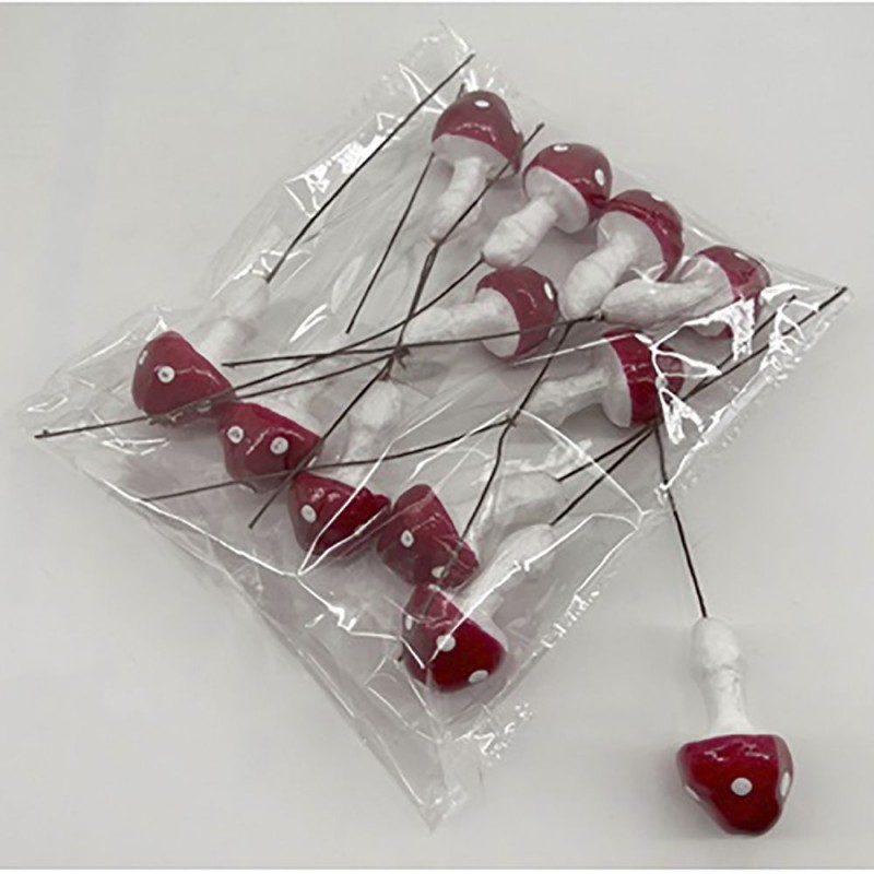 Κόκκινα Μανιτάρια Πικ Σετ 12 5x3Εκ Iliadis