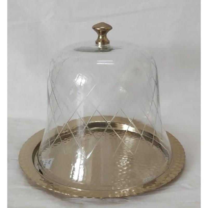 Τουρτιέρα Μεταλλική με Καπάκι Διάφανη 30x25εκ. Iliadis 