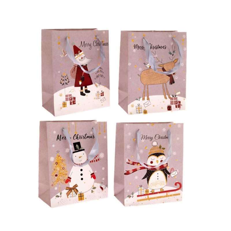 Γκρι Σακούλα Με Σχέδια 18x10x23Εκ 4 Σχέδια Iliadis